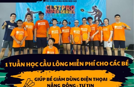 Khai giảng các lớp học cầu lông hàng tháng